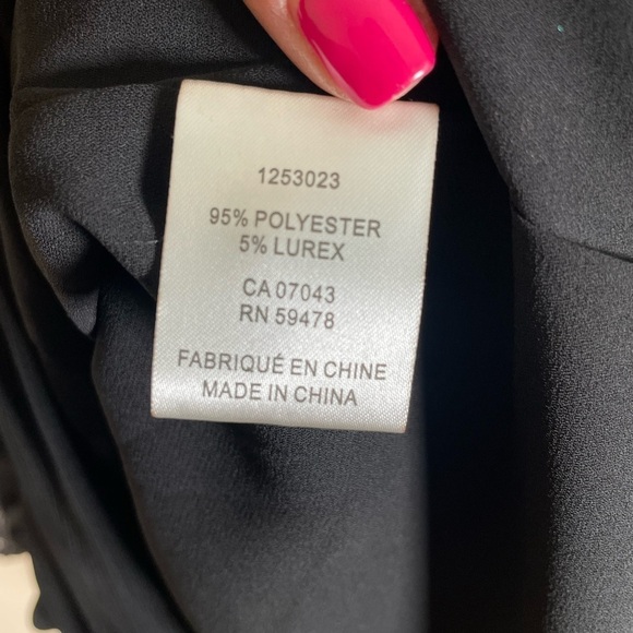 HOUSE OF HARLOW 1960 High Neck Metallic Black Ruched Bodycon Cocktail Dress Sz 4 - Picture 13 of 16